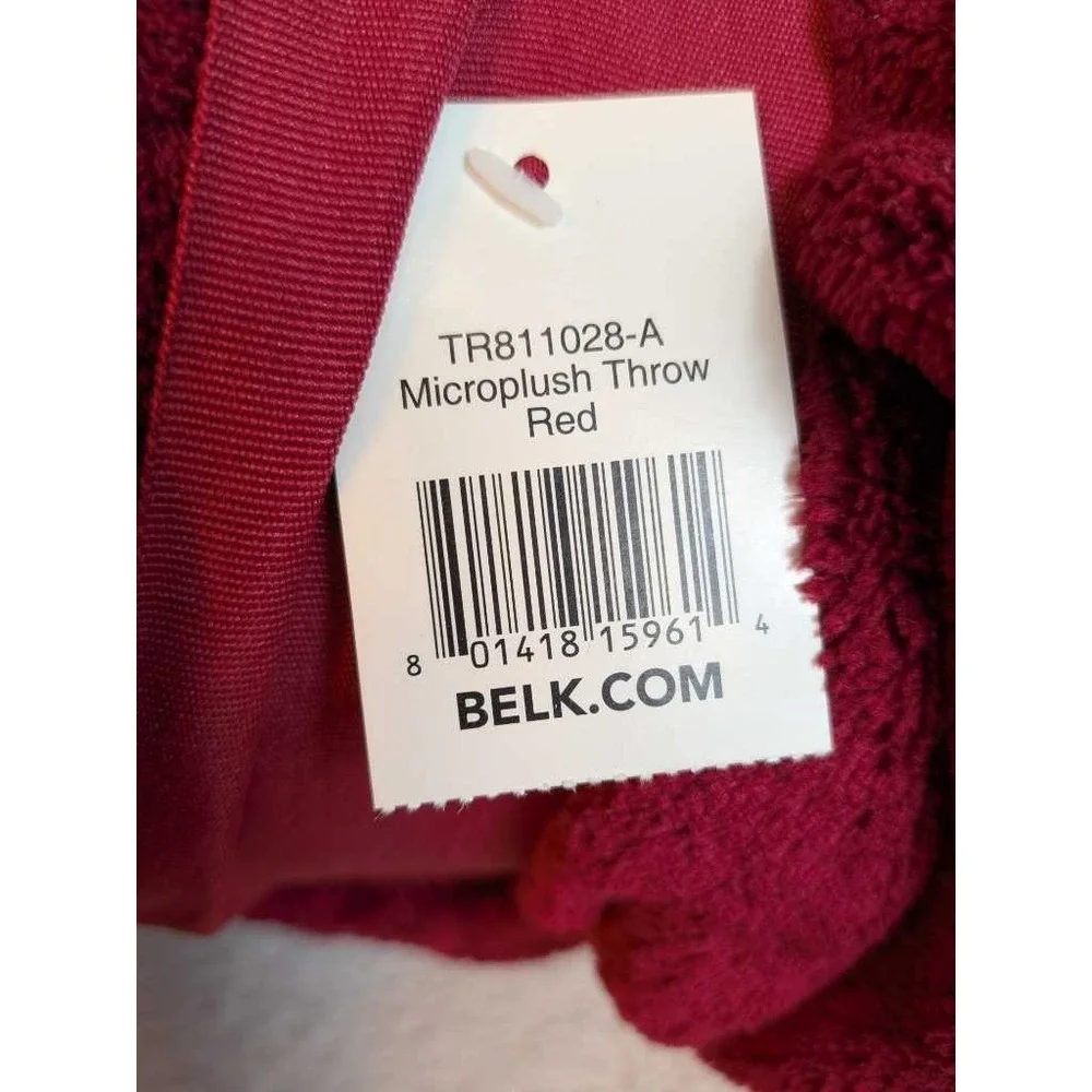 Home Accents Microplush Throw Blanket Red 50x70 Cozy Soft Warm‎